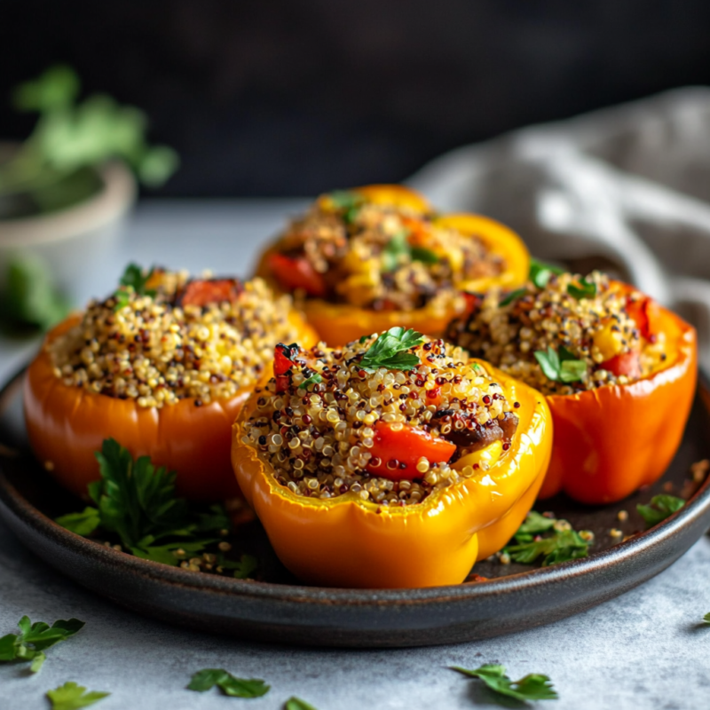 quinoa and veggie stuffed peppers