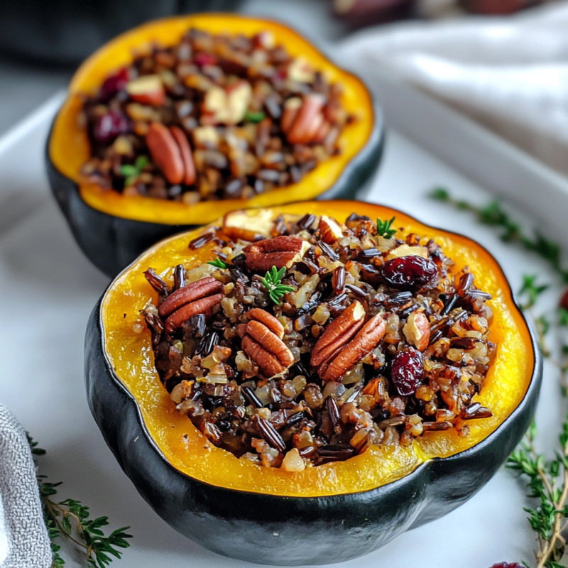 vegan stuffed acorn squash