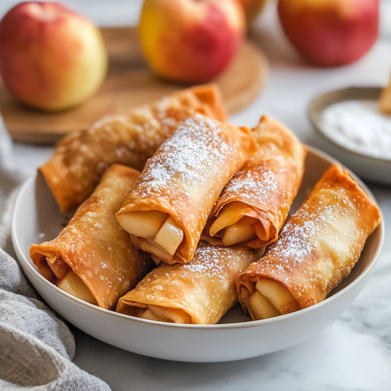 Air Fryer Apple Pie Egg Rolls