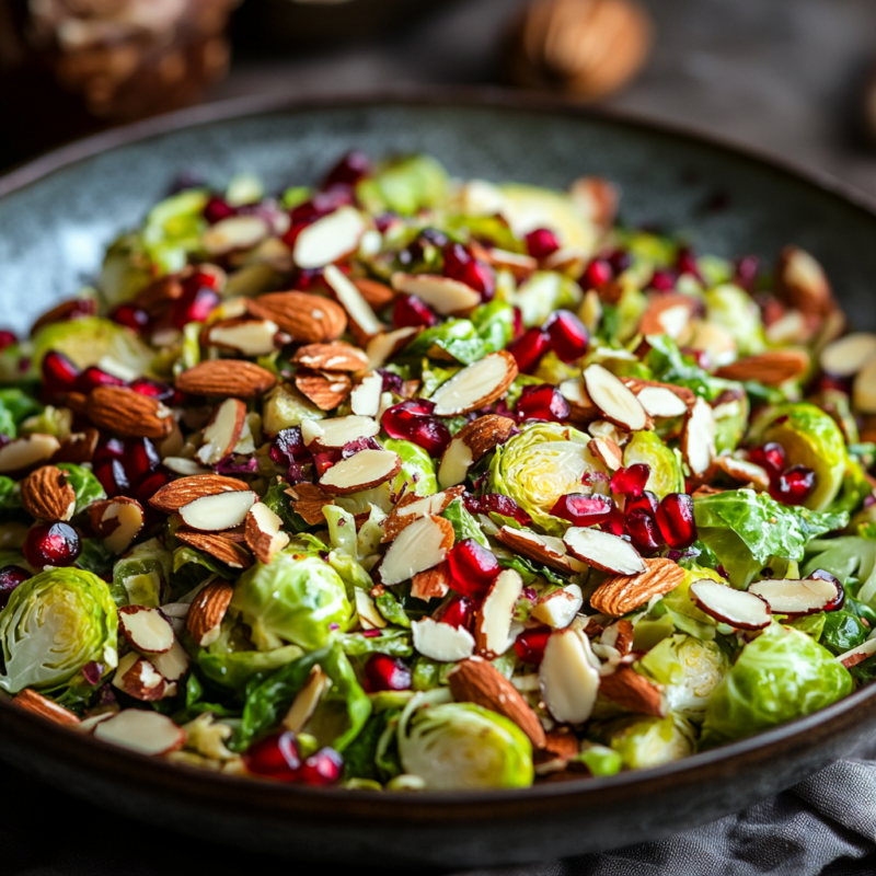 Brussels Sprout and Pomegranate Salad
