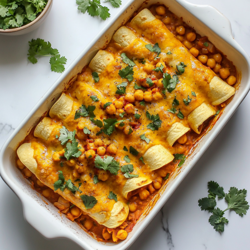 Chickpea and Butternut Squash Enchiladas
