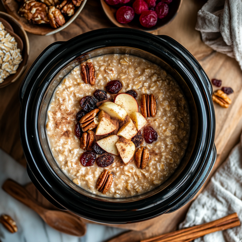 Crockpot Apple Cinnamon Oatmeal