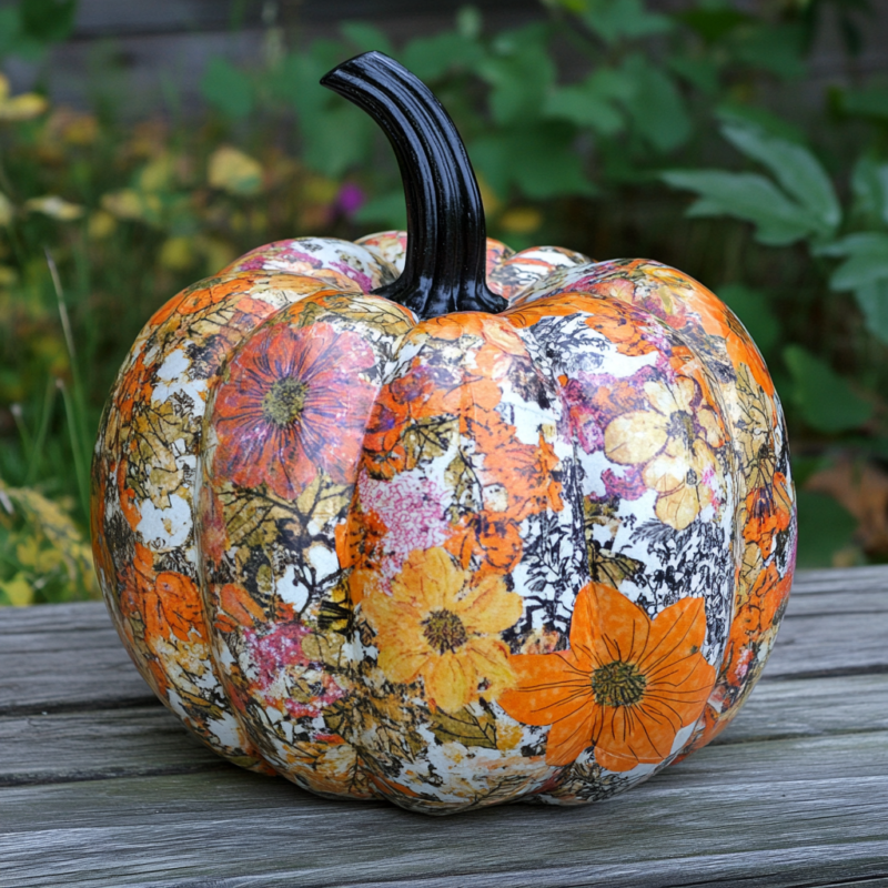 Decoupage Pumpkins