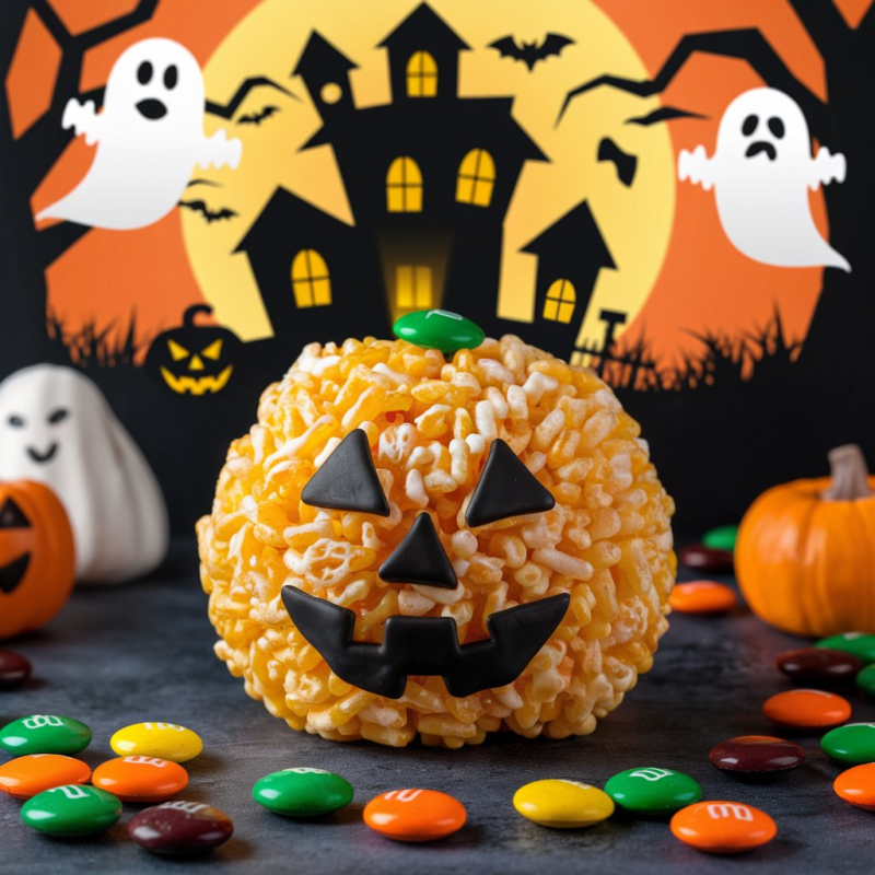 Pumpkin Rice Krispie Treats