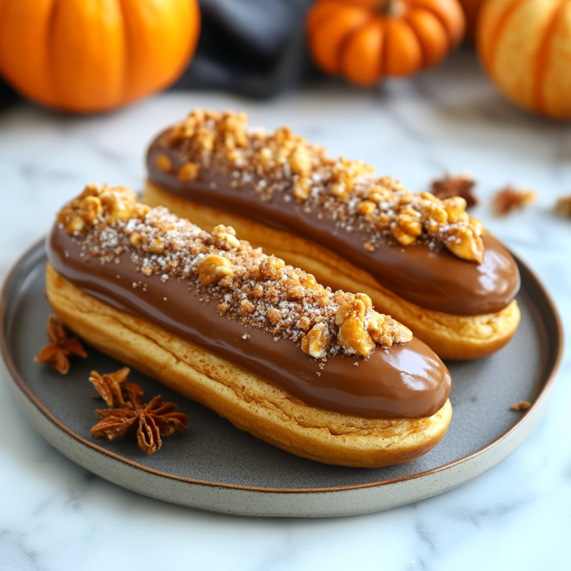 Pumpkin Spice Éclairs