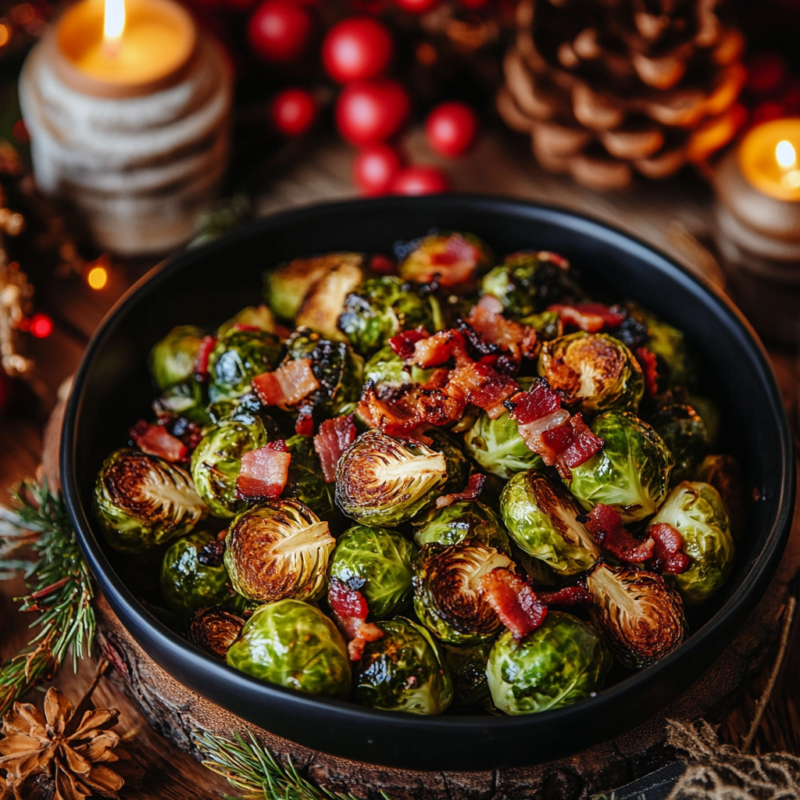 Roasted Brussels Sprouts with Bacon