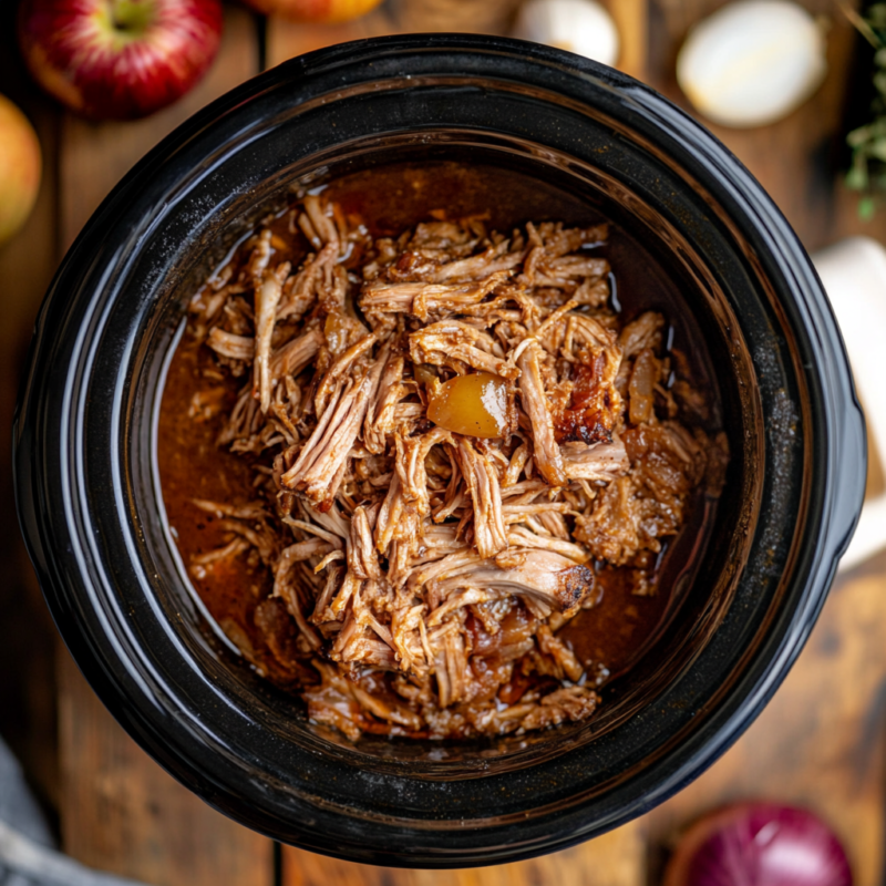 Slow Cooker Apple Cider Pulled Pork