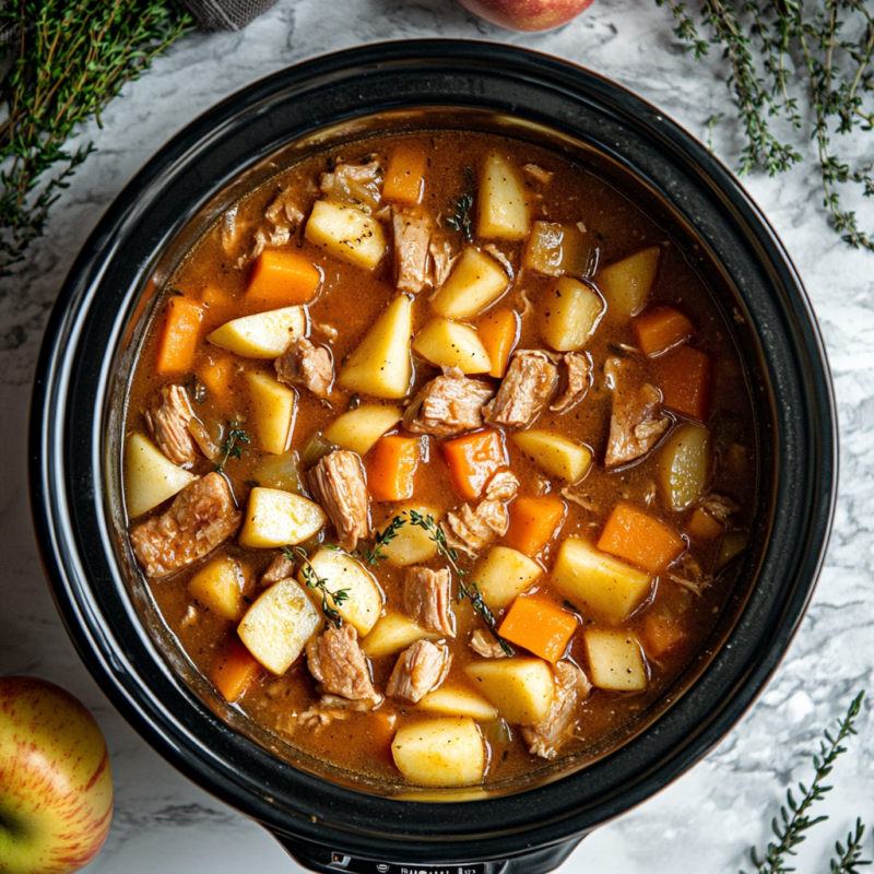 Slow Cooker Harvest Pork Stew