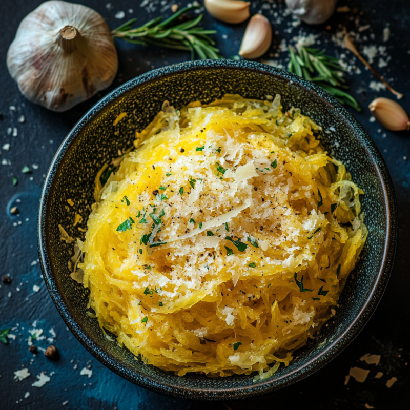 Spaghetti Squash with Garlic and Parmesan