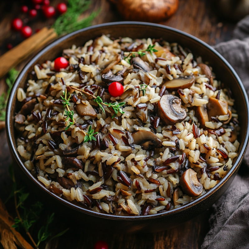 Wild Rice and Mushroom Pilaf