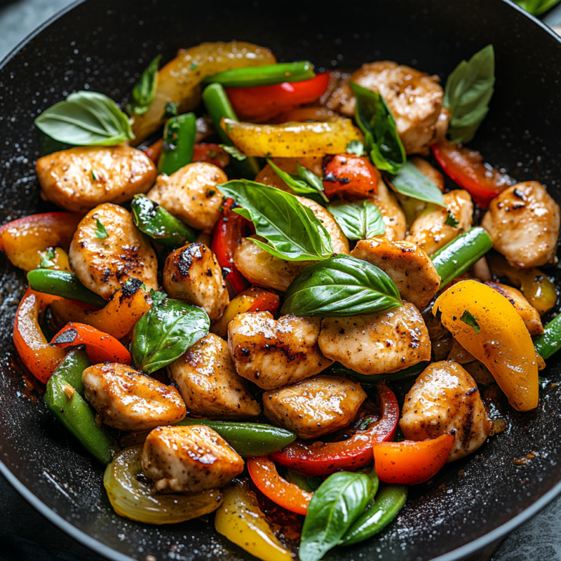 Basil Lime Chicken Stir Fry
