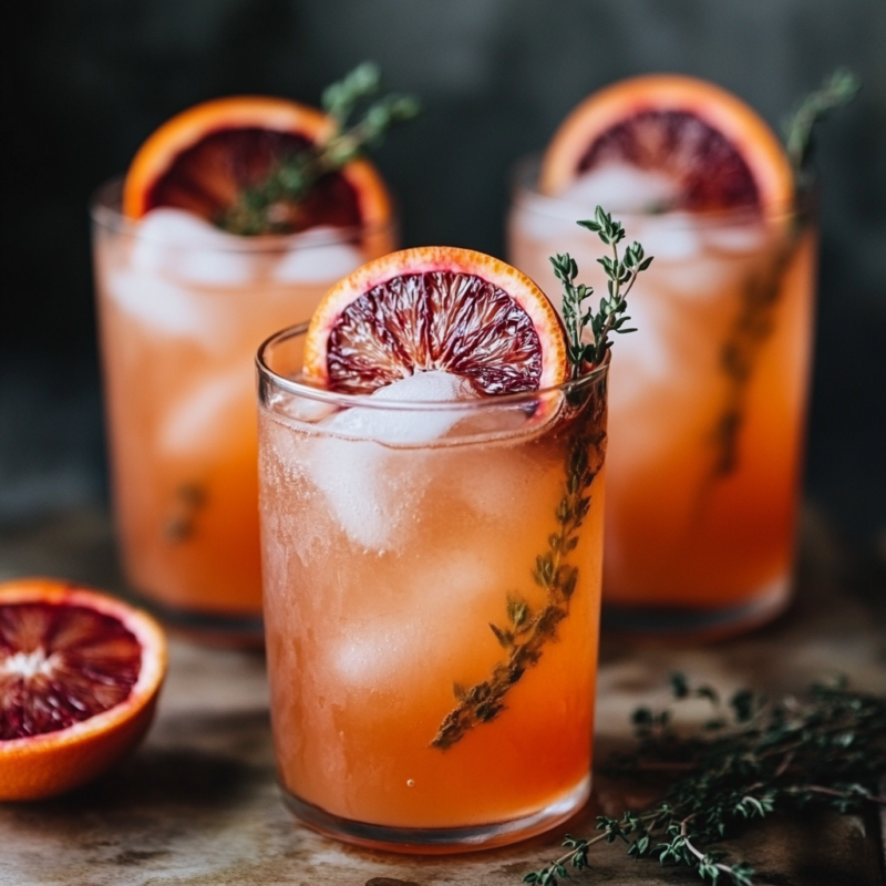 Blood Orange and Thyme Spritzer