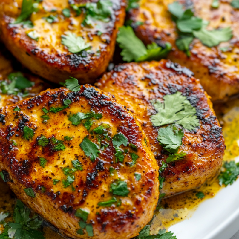Coconut Curry Air Fryer Pork Chops