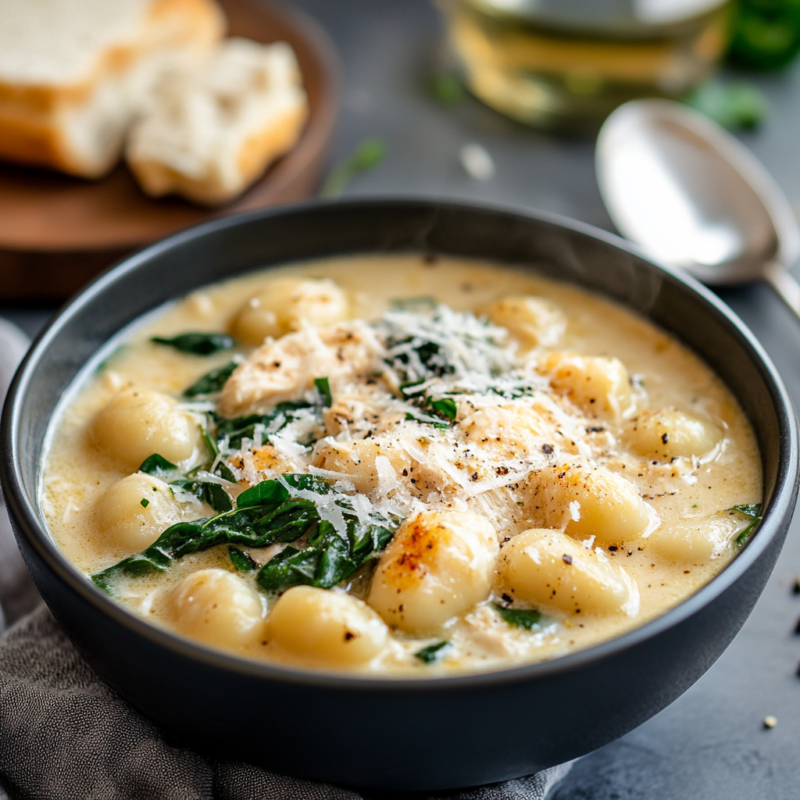 Crockpot Chicken and Gnocchi Soup