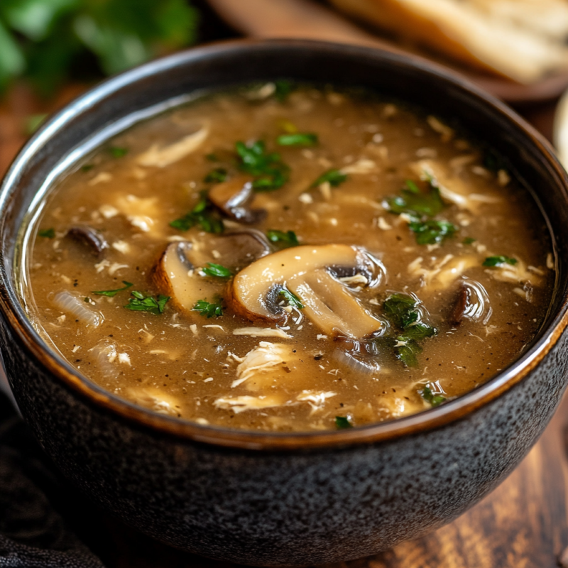 Crockpot Chicken and Mushroom Soup