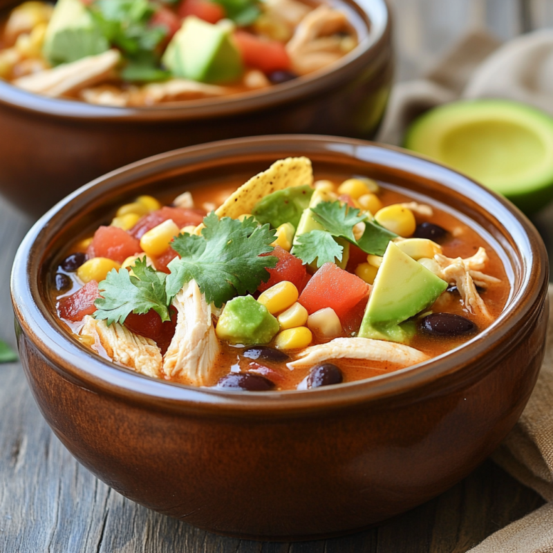 Crockpot Chicken and Tortilla Soup