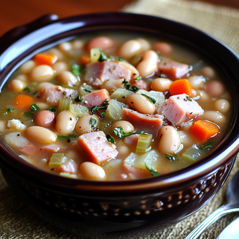 Crockpot Ham and Bean Soup
