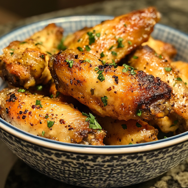 Honey Garlic Air Fryer Chicken Wings