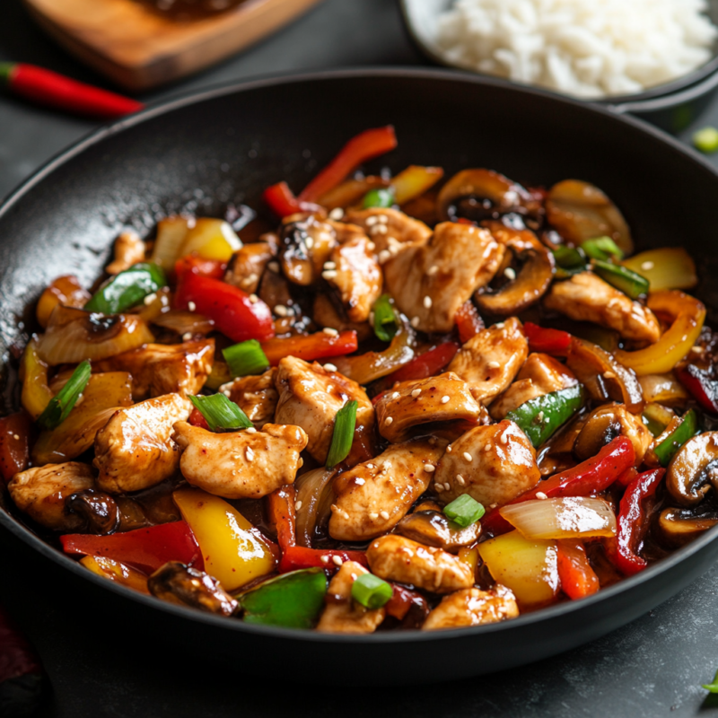 Korean BBQ Chicken Stir Fry