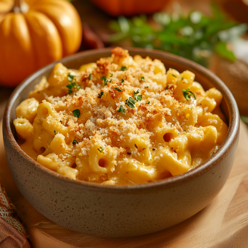 Pumpkin Puree Mac and Cheese