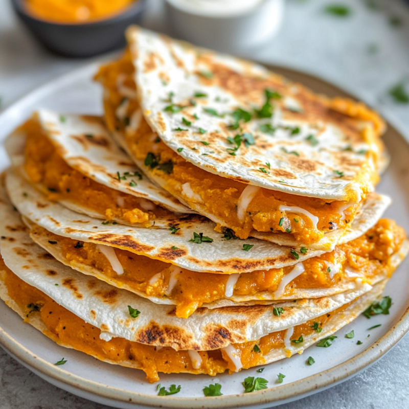 Pumpkin Puree Quesadillas