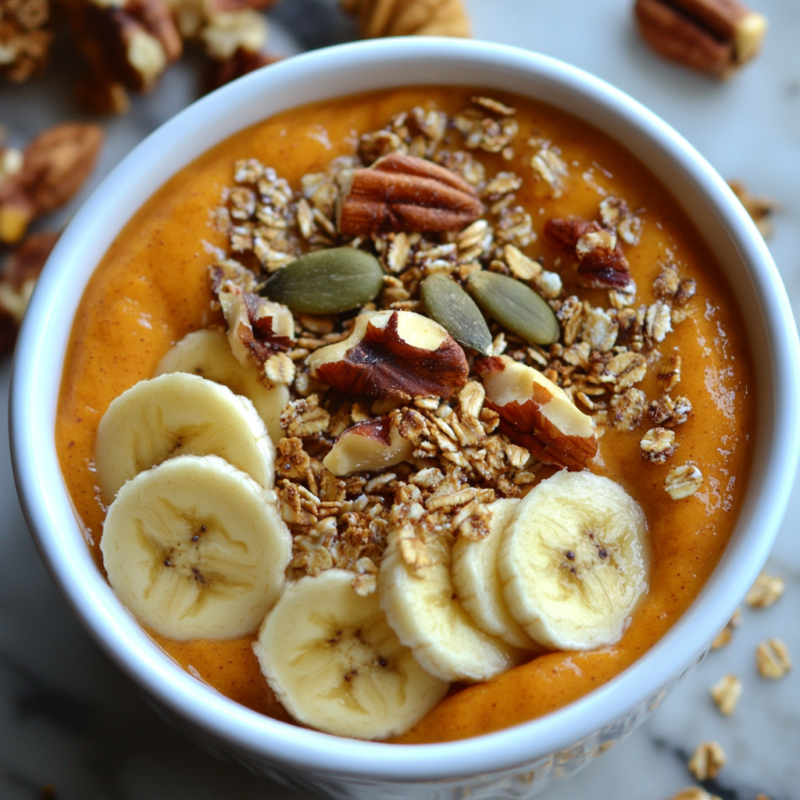 Pumpkin Puree Smoothie Bowl