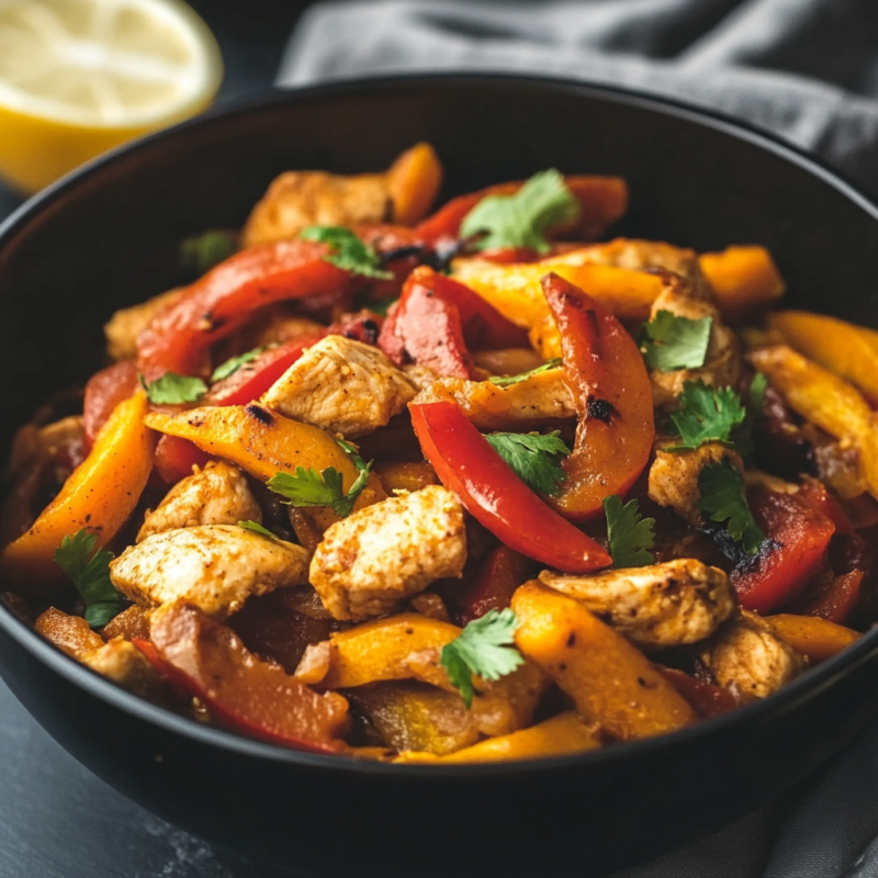 Slow Cooker Pumpkin Chicken Fajitas