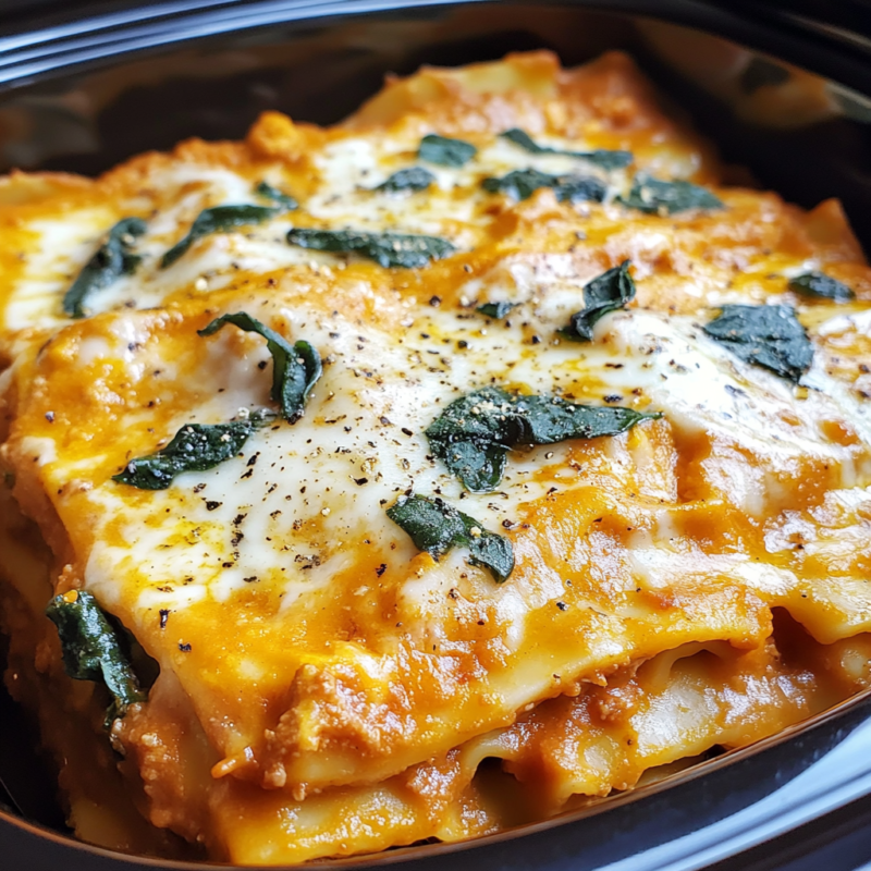 Slow Cooker Pumpkin Lasagna