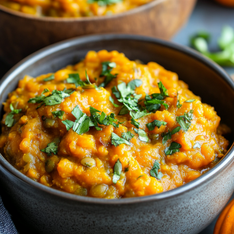 Slow Cooker Pumpkin Lentil Dahl