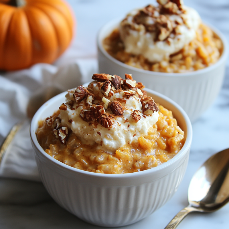 Slow Cooker Pumpkin Rice Pudding