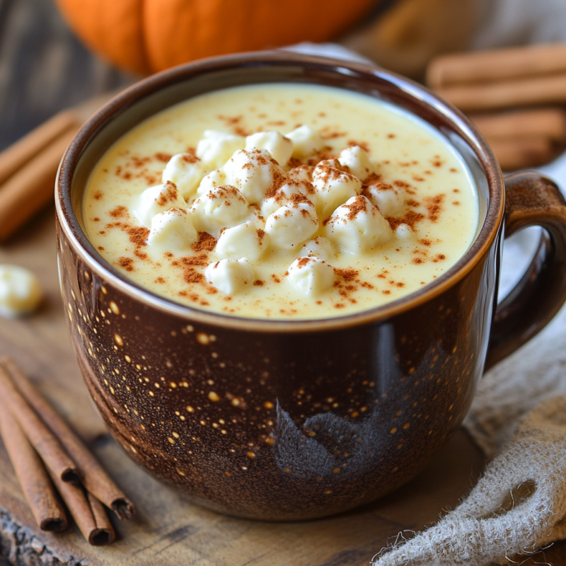 Slow Cooker Pumpkin White Chocolate Hot Cocoa
