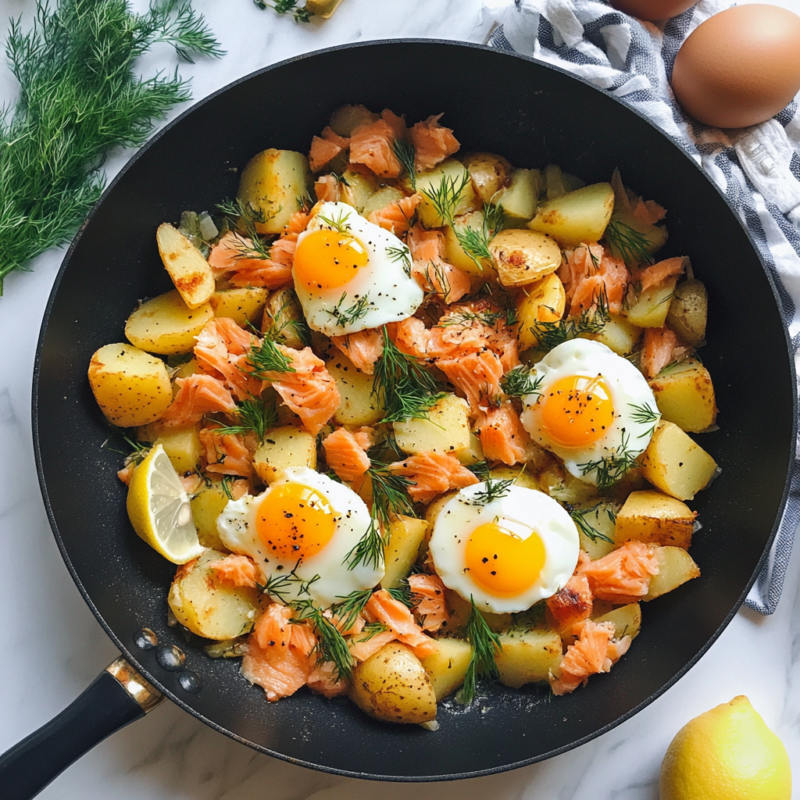 Smoked Salmon and Potato Hash