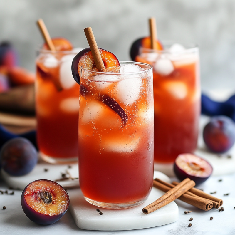 Spiced Plum Fizz