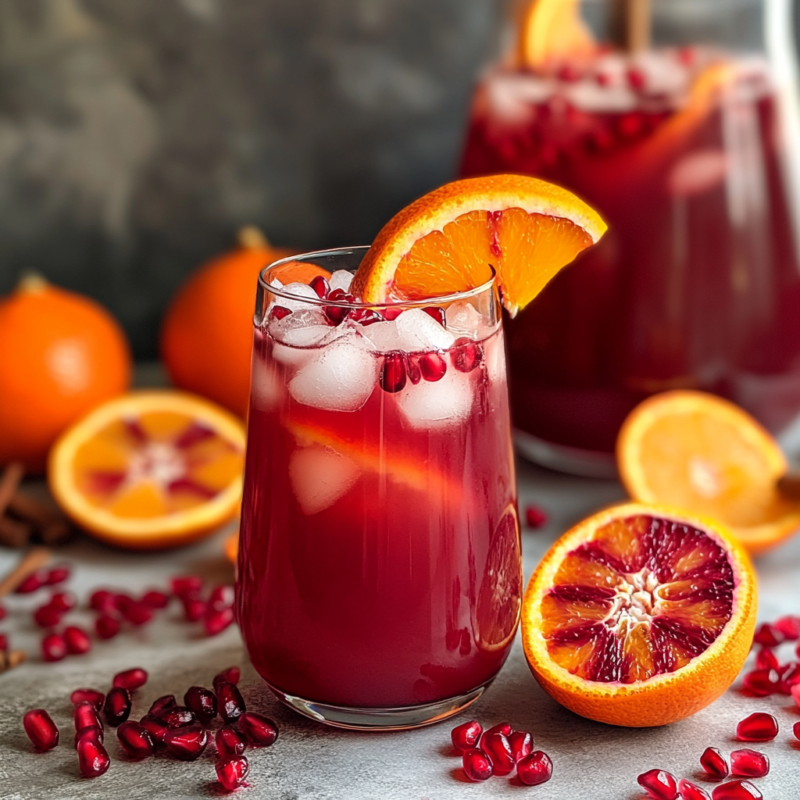 Spiced Pomegranate Orange Mocktail