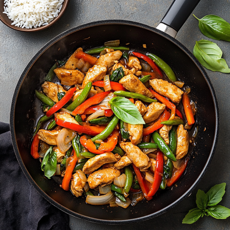 Thai Basil Chicken Stir Fry