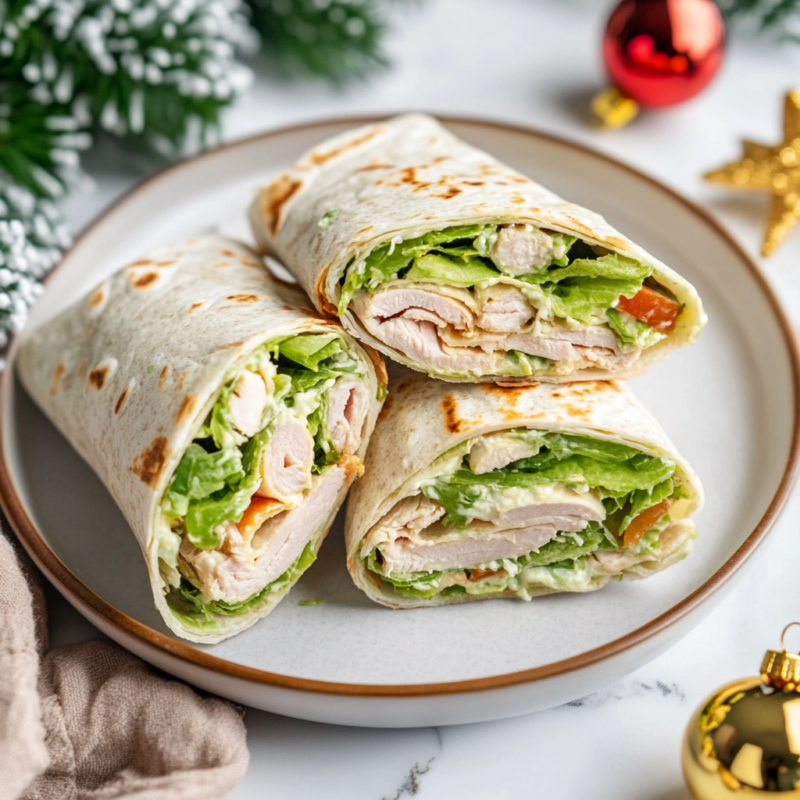 Turkey Caesar Wraps