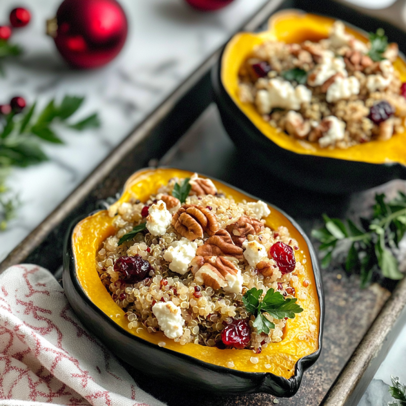 Turkey and Quinoa Stuffed Acorn Squash