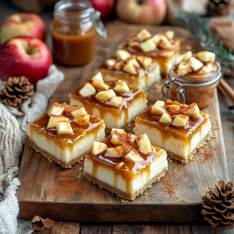 Caramel Apple Cheesecake Bars