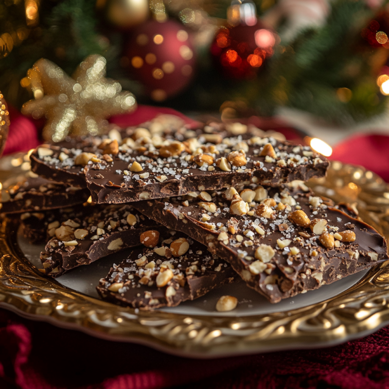 Chocolate Hazelnut Biscotti Bark