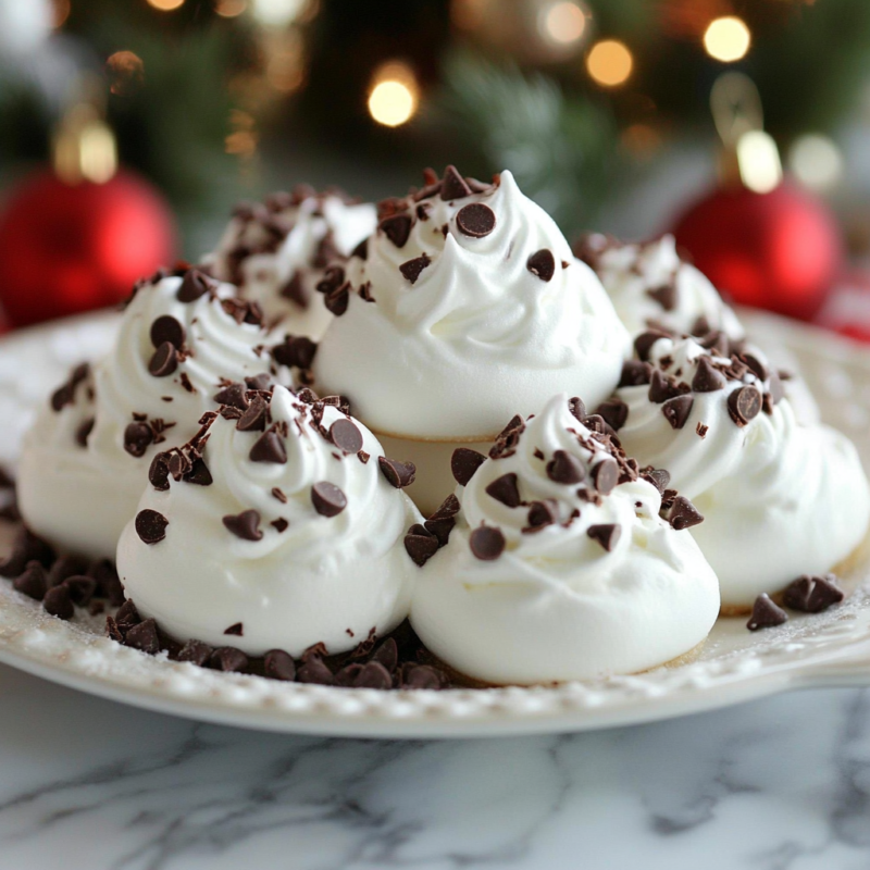 Chocolate Mint Meringue Cookies