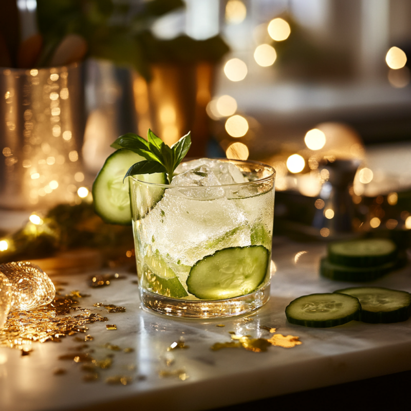 Cucumber Basil Gimlet