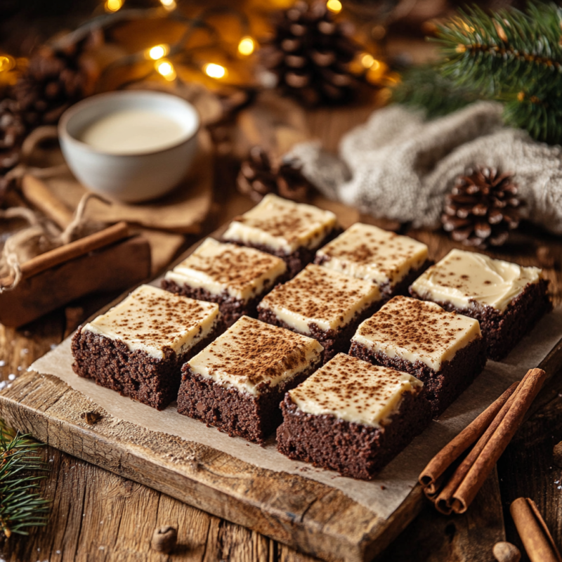 Eggnog Brownies