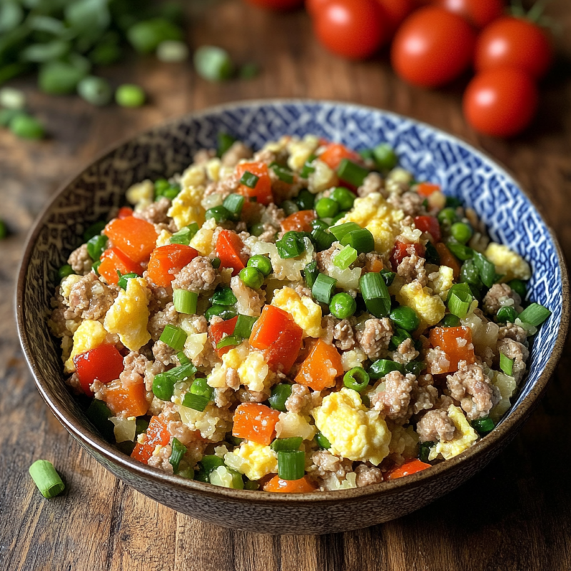Keto Turkey Cauliflower Fried Rice