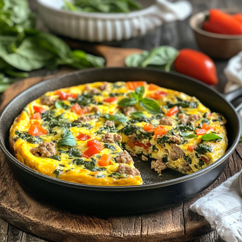 Turkey and Spinach Frittata