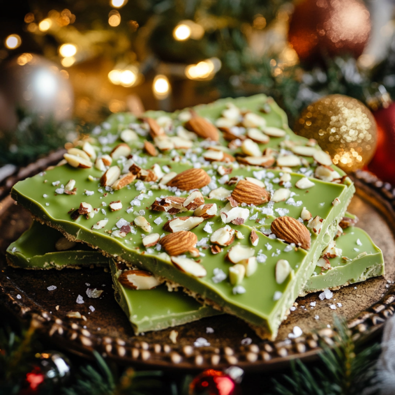 Matcha Almond Bark