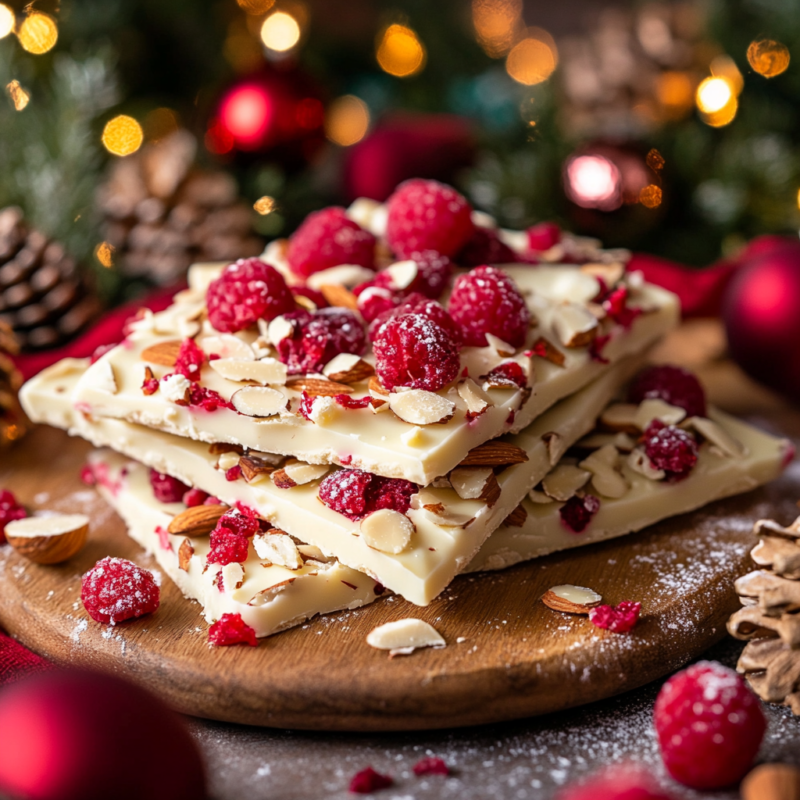 Raspberry Almond Bark