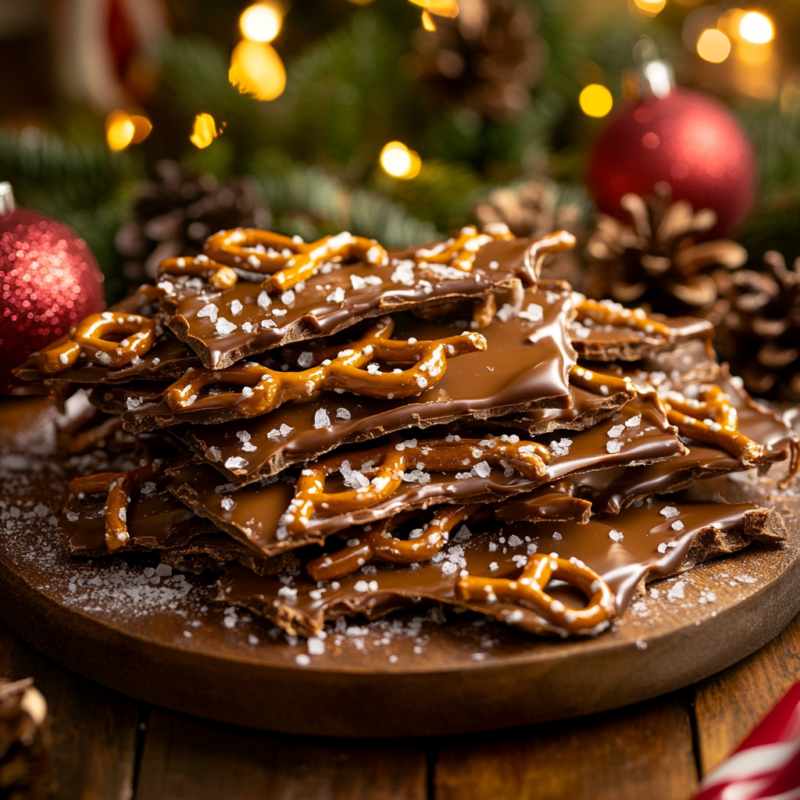 Salted Caramel Pretzel Bark