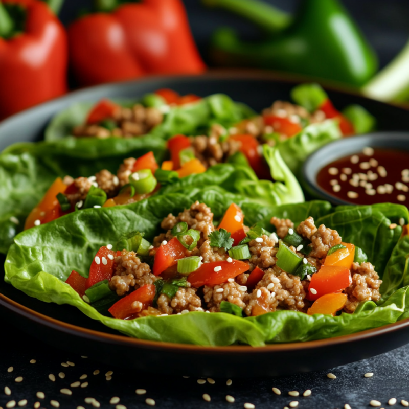 Spicy Turkey Lettuce Wraps