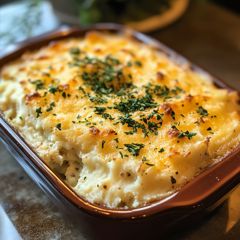 Turkey and Cauliflower Shepherd’s Pie