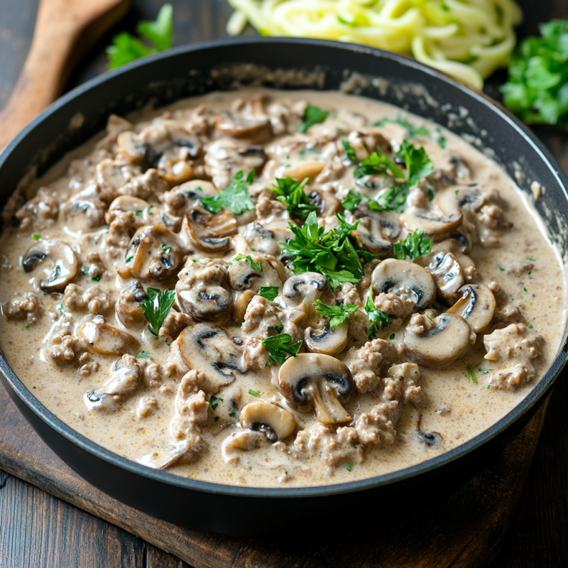 Turkey and Mushroom Stroganoff